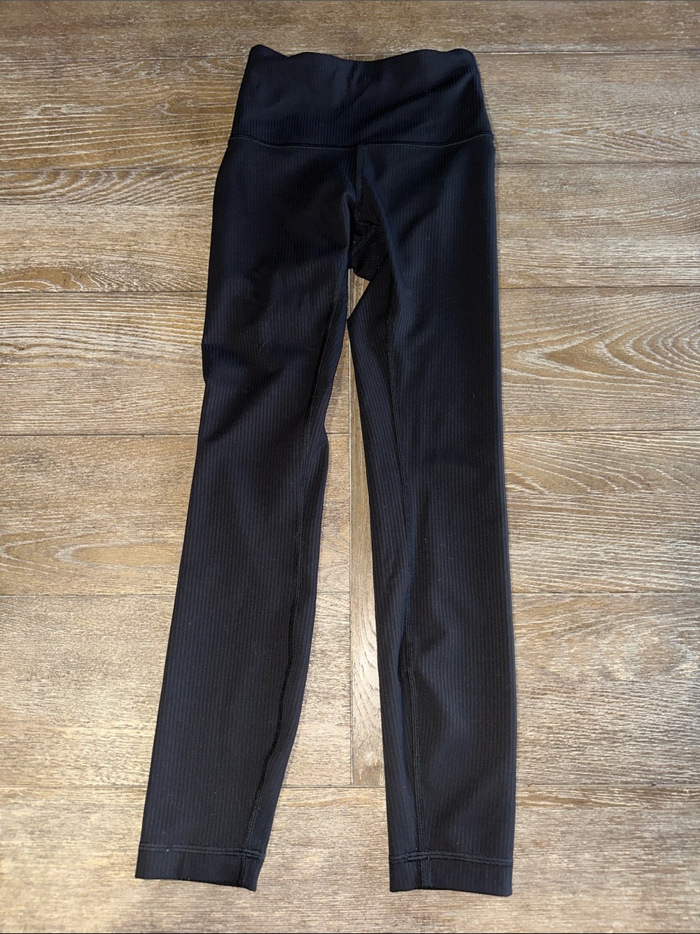 lululemon athletica Black Ribbed High-Rise Leggings